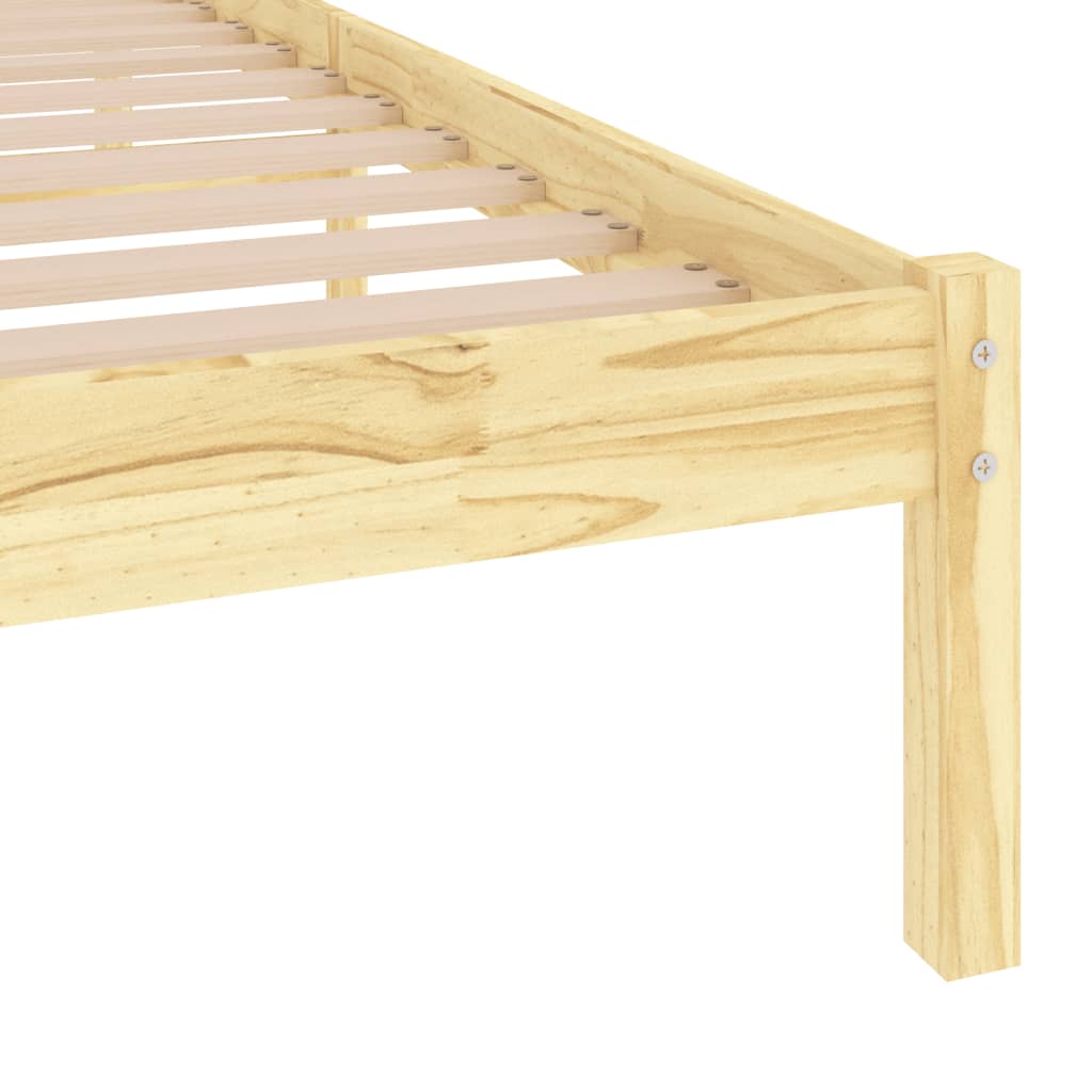 Solid pine wood bed frame 