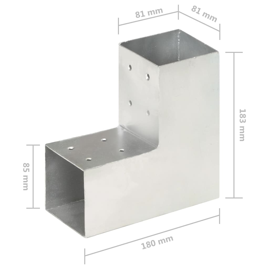 4 Conectores uniones de postes 