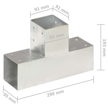 4 Conectores uniones de postes en forma de L/T/Y/X metal galvanizado