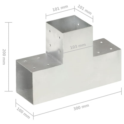 4 Conectores uniones de postes en forma de L/T/Y/X metal galvanizado