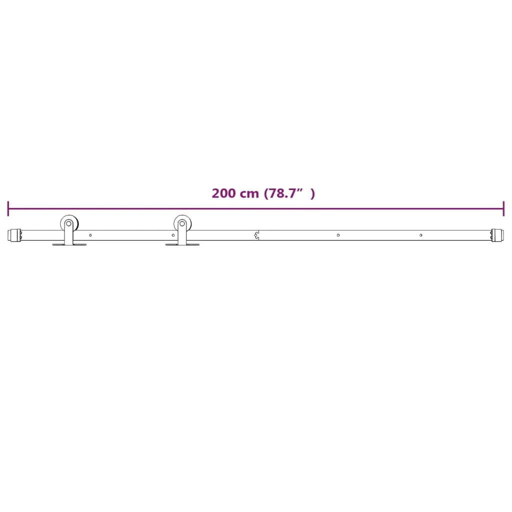 SKIEN steel sliding door hardware kit, various sizes 