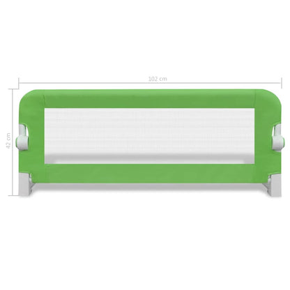 Safety rail for child's bed, 2 pcs, green, 102x42 cm