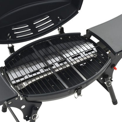 Portable gas barbecue with 1 black cooking zone