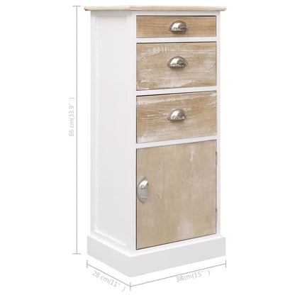 Paulownia wood auxiliary cabinet 38x28x86 cm