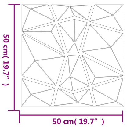 Wall panels 48 units XPS diamond concrete grey 50x50cm 12 m²