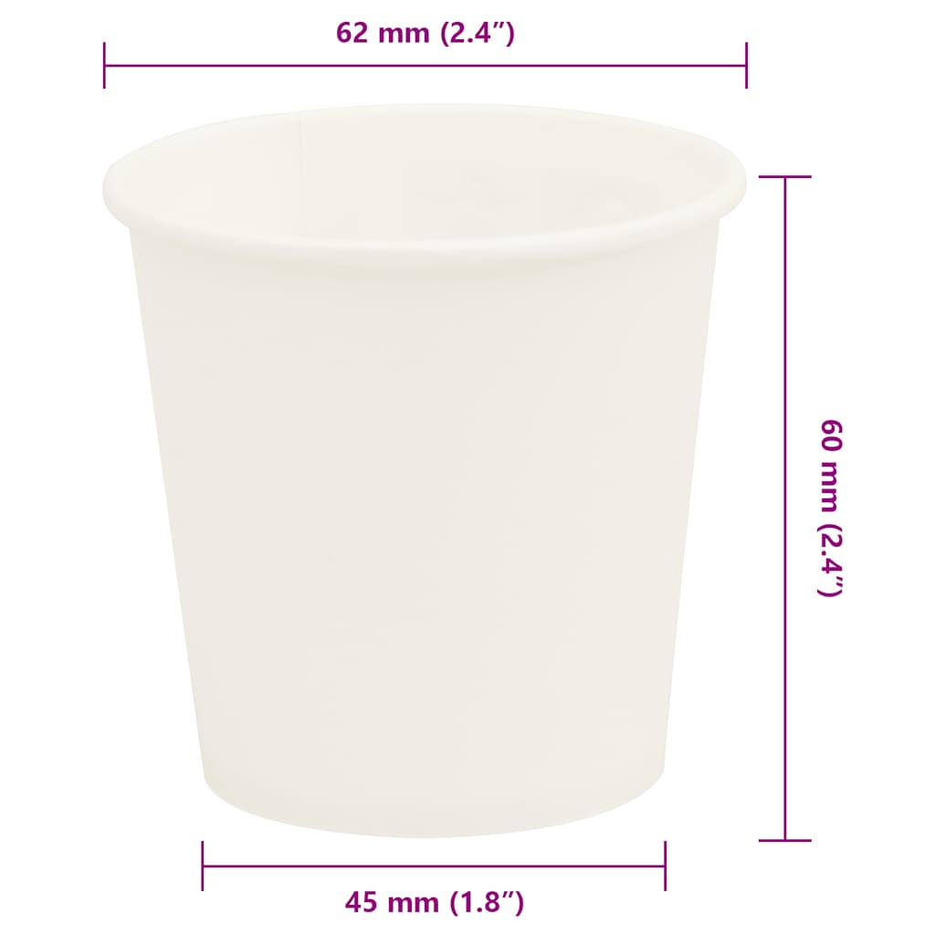 Tazas de café de papel 1000 uds 100-200-300-400ml blanco marrón