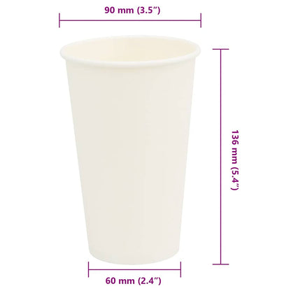 Tazas de café de papel 1000 uds 100-200-300-400ml blanco marrón