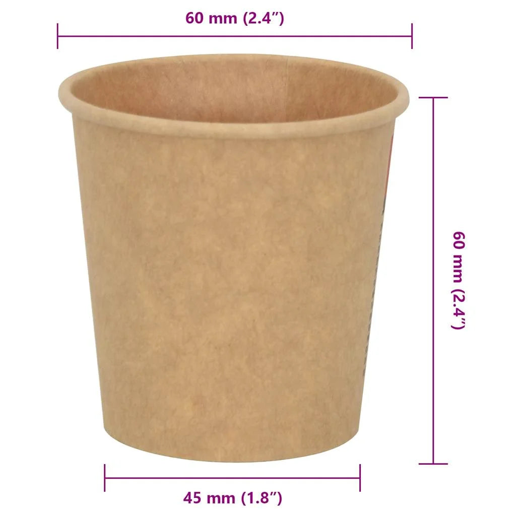 Tazas de café de papel 1000 uds 100-200-300-400ml blanco marrón