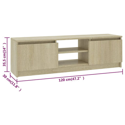 TV cabinet chipboard Sonoma oak colour 120x30x35.5 cm