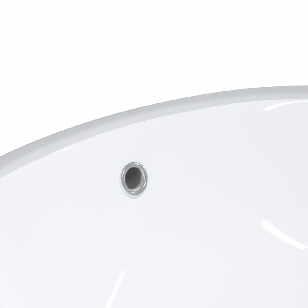 White ceramic oval bathroom sink 43x35x19 cm