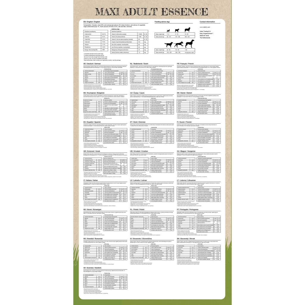 Maxi Adult Essence Beef&amp;Chicken dry dog ​​food 2 units 30 kg