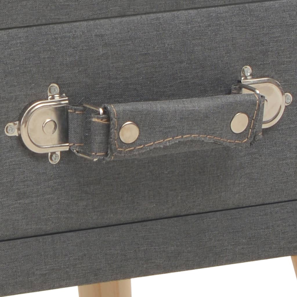 Bedside tables 2 units 40x35x40 cm dark grey fabric