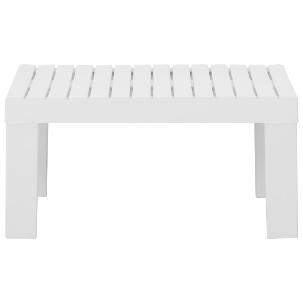 Set de muebles de jardín 2 piezas con cojines plástico blanco