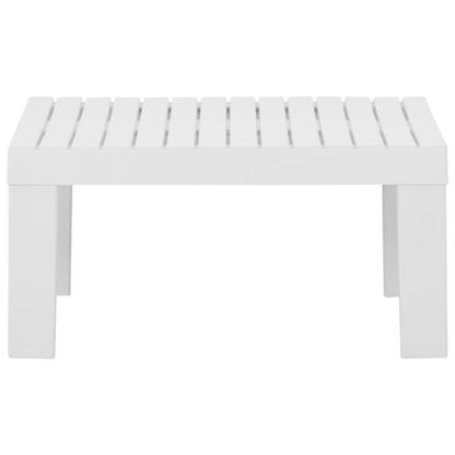 Set de muebles de jardín 2 piezas con cojines plástico blanco