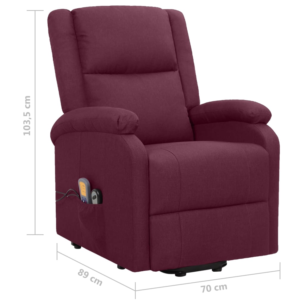 Sillón de masaje eléctrico tela morado