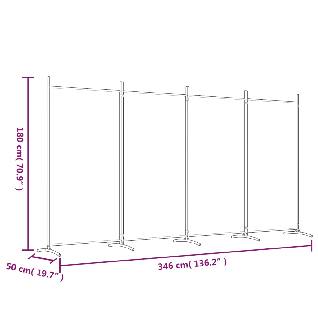 Biombo divisor de  ambientes paneles de tela