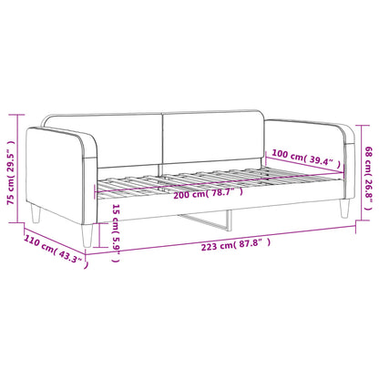 Black fabric sofa bed 100x200 cm