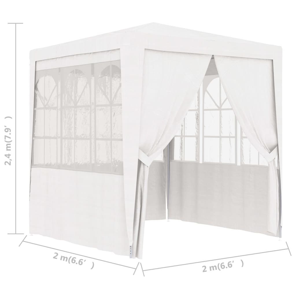 vidaXL Professional Party Tent with Walls White 90 g/m² 