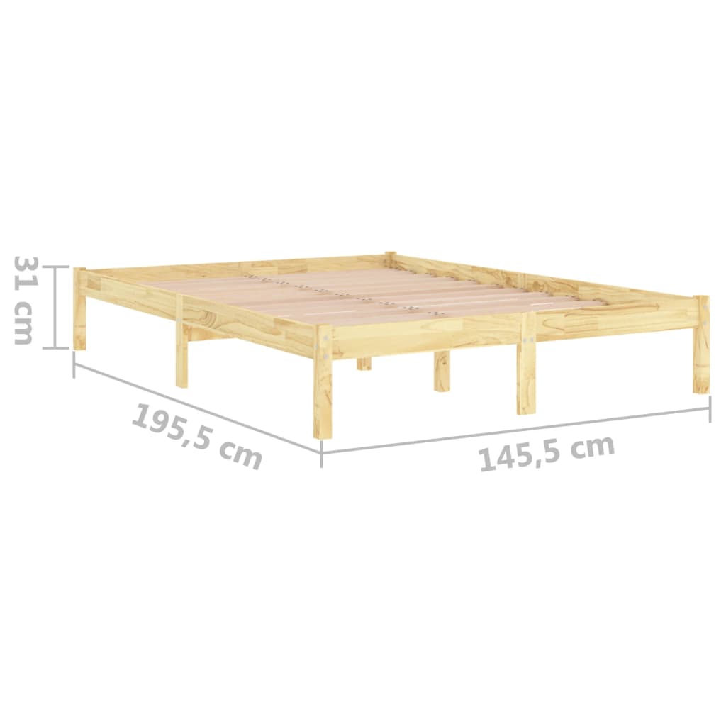 Solid pine wood bed frame 