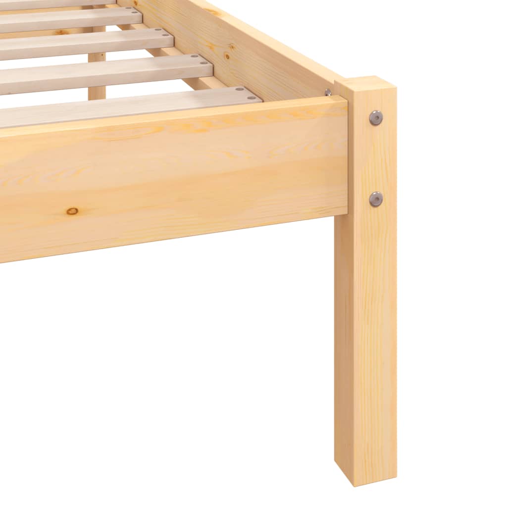 Estructura de cama, somier de madera maciza de pino, acabados y medidas a elegir