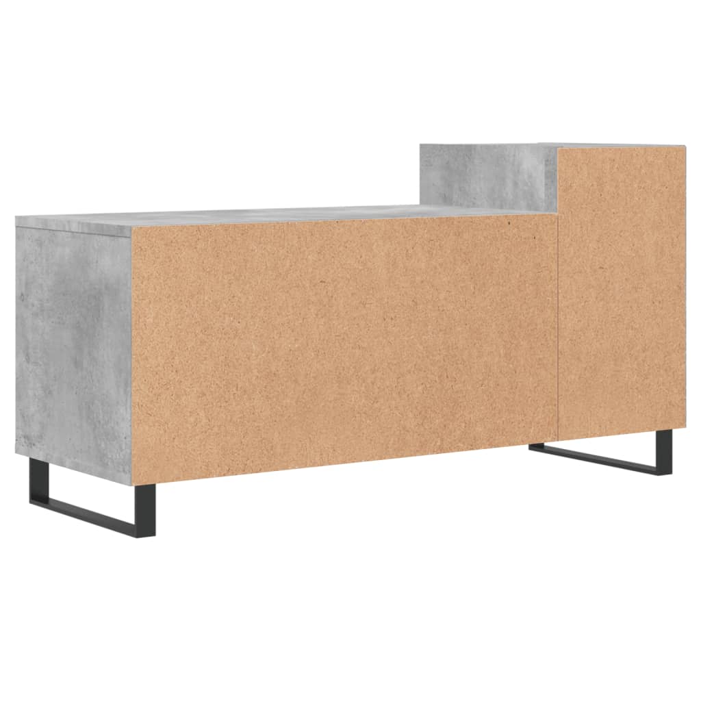 Concrete grey plywood TV cabinet 100x35x55 cm