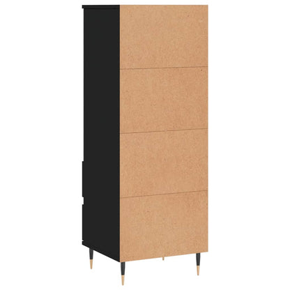 High sideboard black plywood 40x36x110 cm