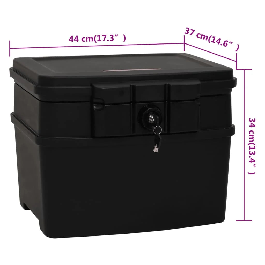 Caja fuerte negra impermeable ignífuga