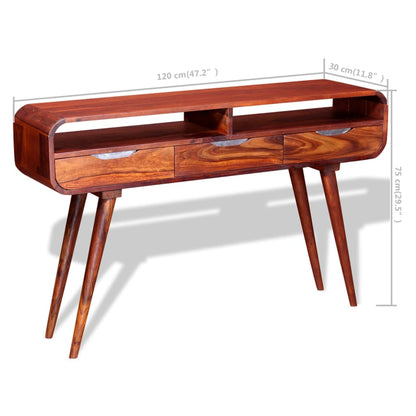 Mesa consola de madera maciza de sheesham 120x30x75 cm