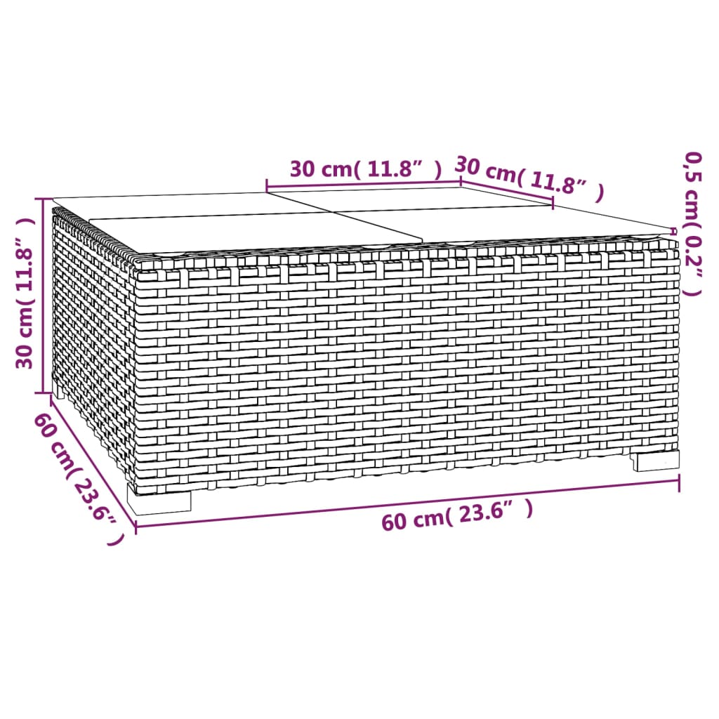 vidaXL Set de muebles de jardín 9 pzas y cojines ratán sintético