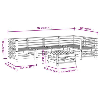 6-piece garden furniture set made of impregnated pine wood