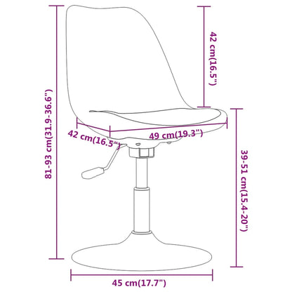 Swivel dining chairs, 4 units, purple fabric