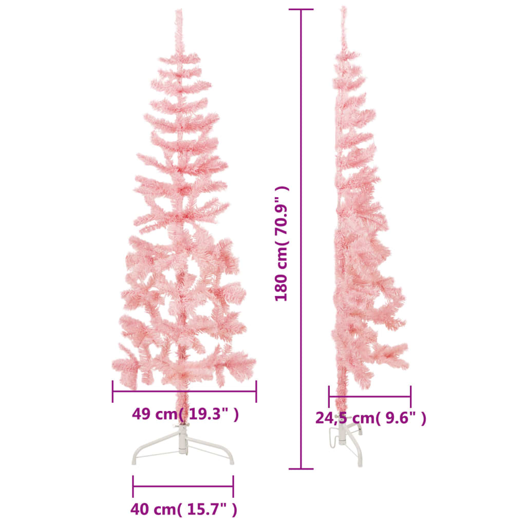 Medio árbol de Navidad artificial con soporte colores y tamaños