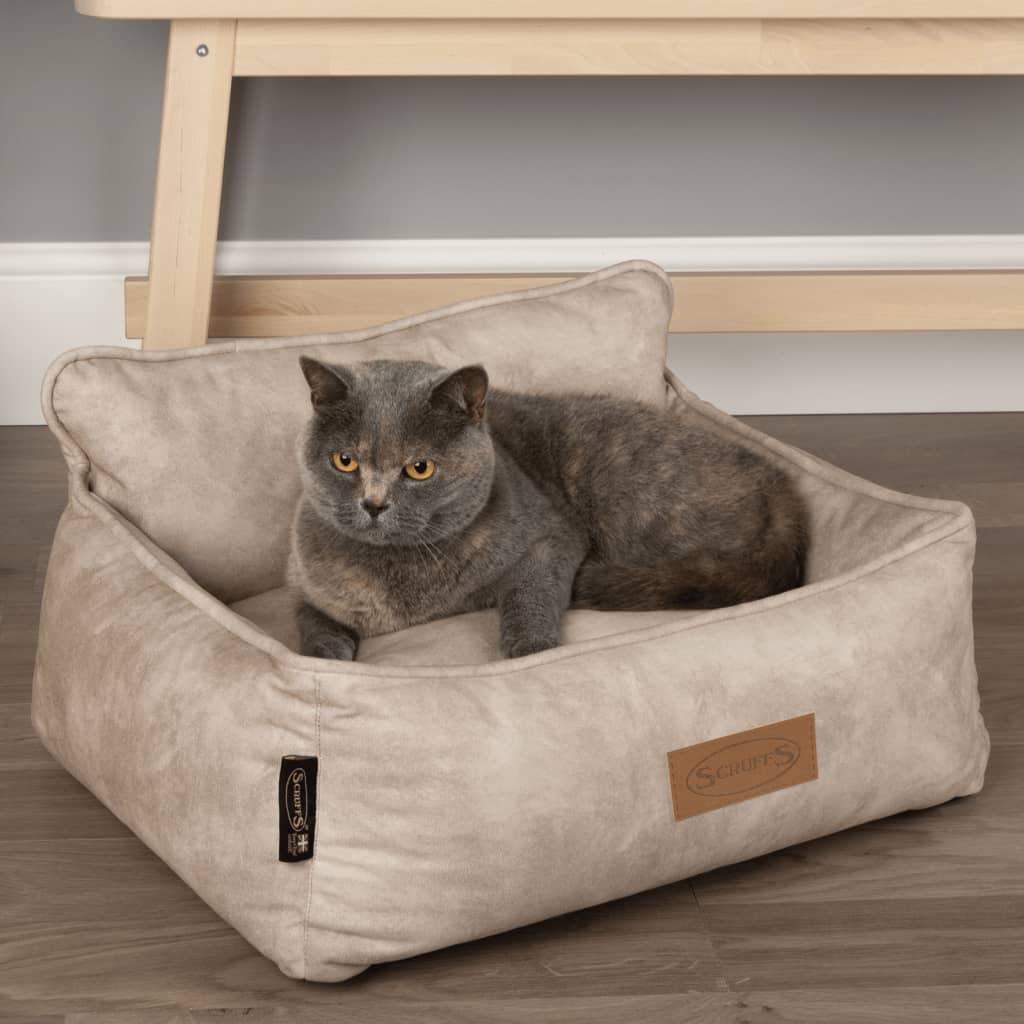 Scruffs & Tramps Cama para perros Kensington crema L 90x70 cm