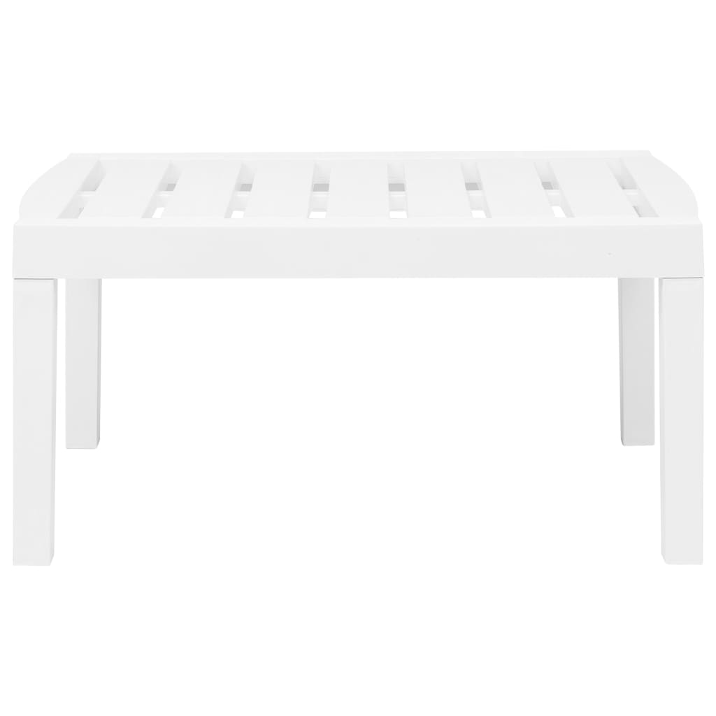 3-piece garden furniture set white plastic