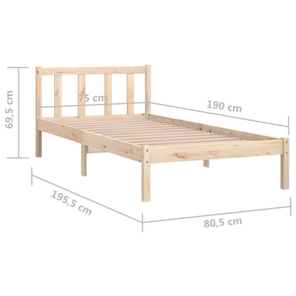 Estructura de cama, somier de madera maciza de pino, acabados y medidas a elegir