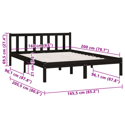 Estructura de cama, somier de madera maciza de pino, acabados y medidas a elegir