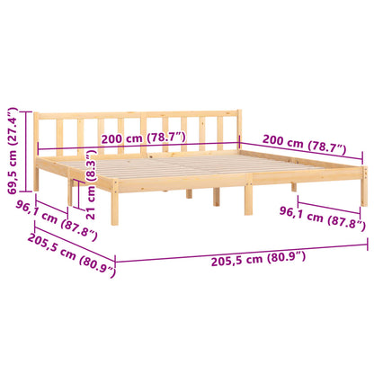 Estructura de cama, somier de madera maciza de pino, acabados y medidas a elegir