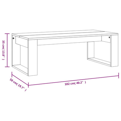 Sonoma grey engineered wood coffee table 102x50x35 cm