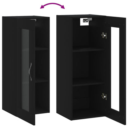 Black wall cabinet 34.5x34x90 cm