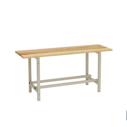 Banco de vestuario | Estructura de acero | Asiento de madera| Medidas: 47,5 x 100 x 32 cm