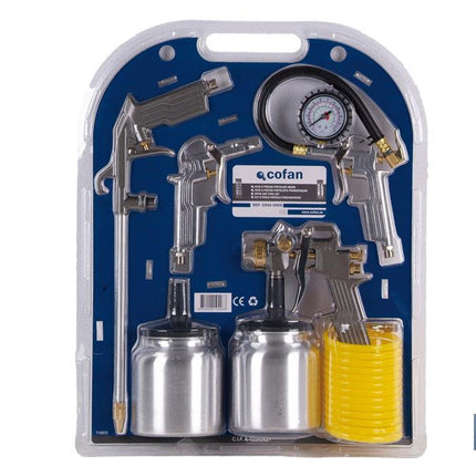 KIT aire comprimido de 5 Piezas | Kit de accesorios para compresor de aire, 5 unidades