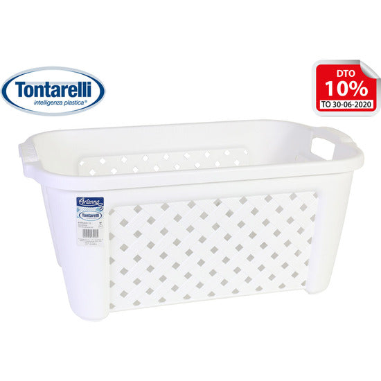 RECTANGULAR LAUNDRY BASKET 35 L ARIANNA WHITE