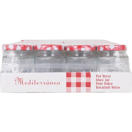 24 UNIDADES POTE DE VIDRO MULTIUSO 95CC MEDITERRÂNEO