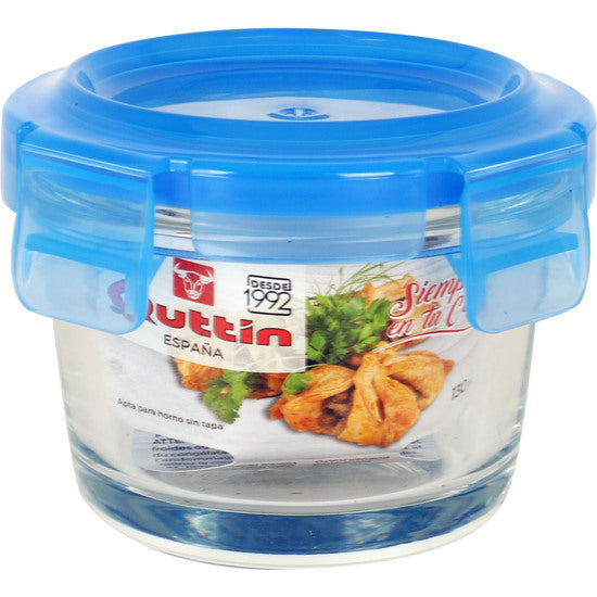 ROUND LUNCH BOX WITH BLUE LID 9X66CM QUTTIN