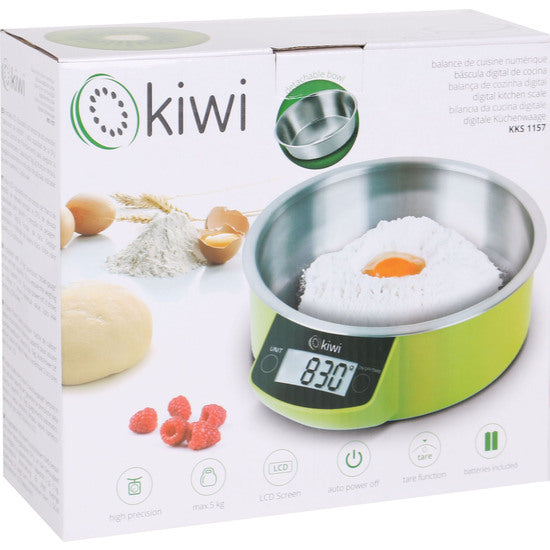 DIGITAL KITCHEN SCALE 5KG STAINLESS STEEL BOWL