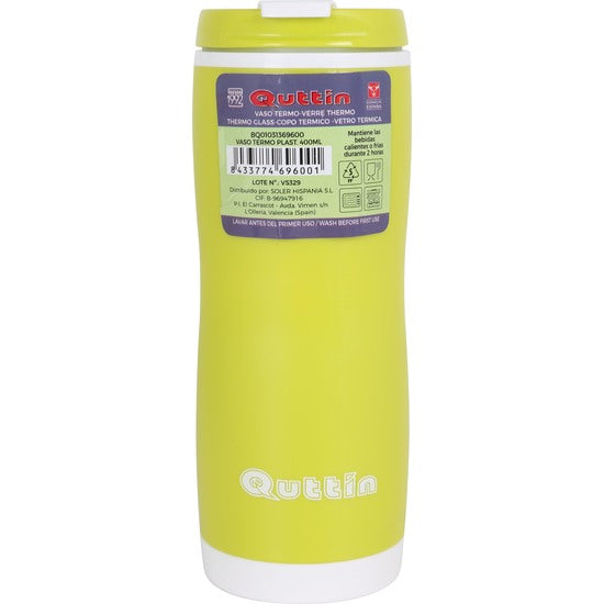 3 BOTELLAS TERMO PLAST. 400ML QUTTIN