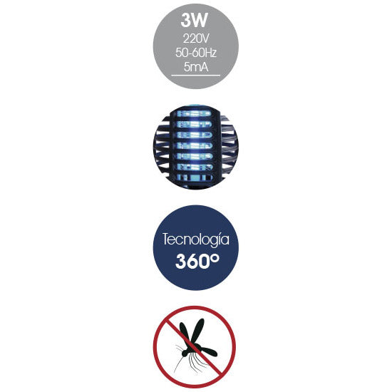 MATA INSECTOS ELECTRICO 3W BASIC HOME