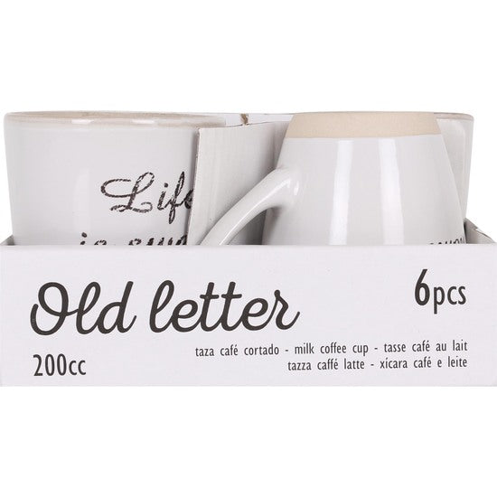 TAZA CAFE CORTADO 200CC OLD LETTER