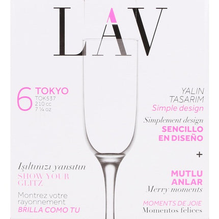 SET 6 COPAS CHAMPAGNE 210CC TOKYO