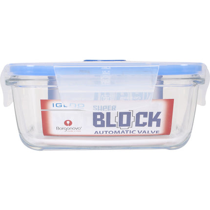 HERMÉTICO 14X10CM COM TAMPA DE VÁLVULA SUPERBLOCK RETANGULAR